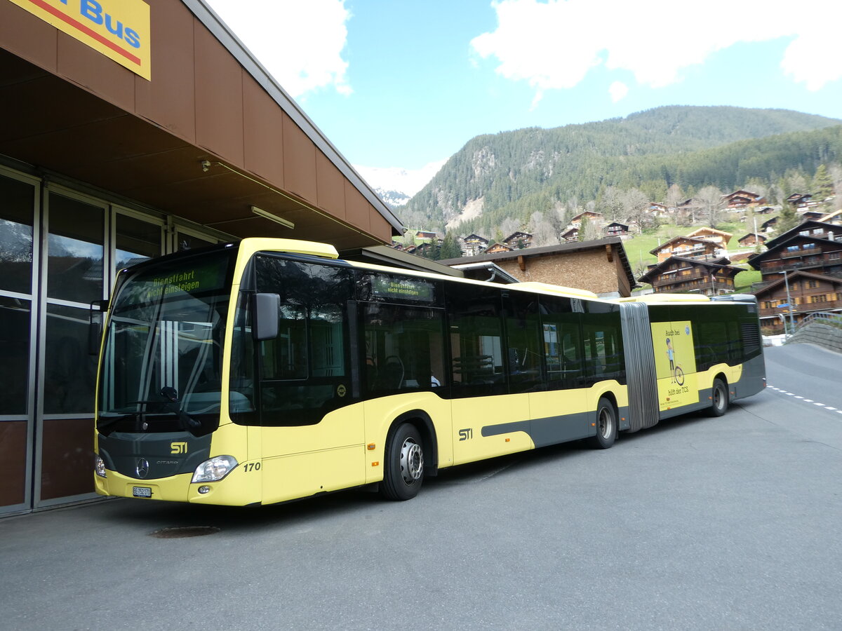 (248'882) - STI Thun - Nr. 170/BE 752'170 - Mercedes am 19. April 2023 in Grindelwald, Garage Grindelwaldbus