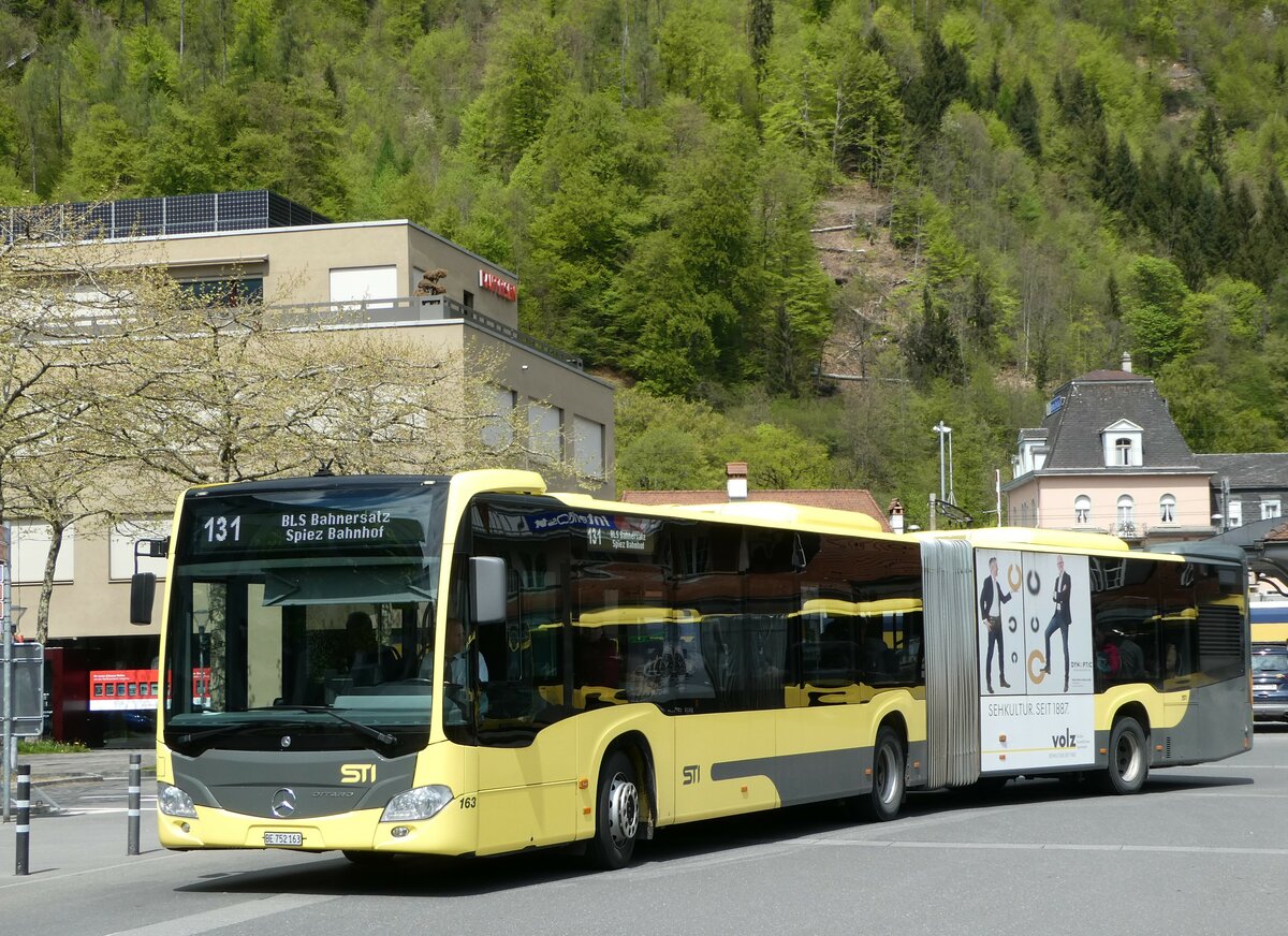 (249'411) - STI Thun - Nr. 163/BE 752'163 - Mercedes am 2. Mai 2023 beim Bahnhof Interlaken Ost