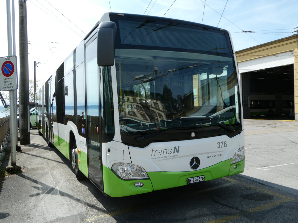 (249'610) - transN, La Chaux-de-Fonds - Nr. 376/NE 146'376 - Mercedes am 5. Mai 2023 in Neuchtel, Dpt