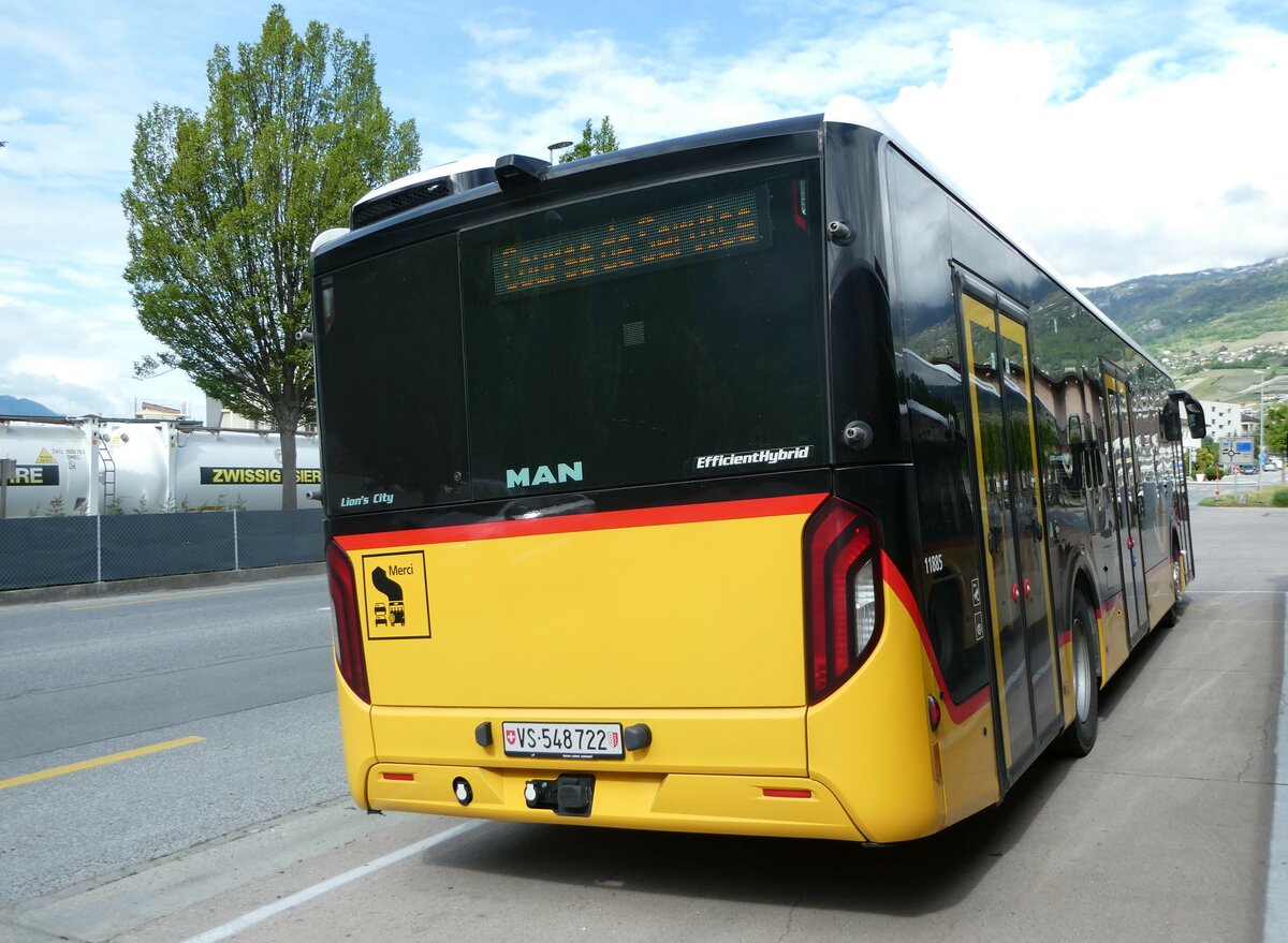 (249'944) - PostAuto Wallis - Nr. 82/VS 548'722/PID 11'885 - MAN am 13. Mai 2023 in Sierre, Garage TSAR