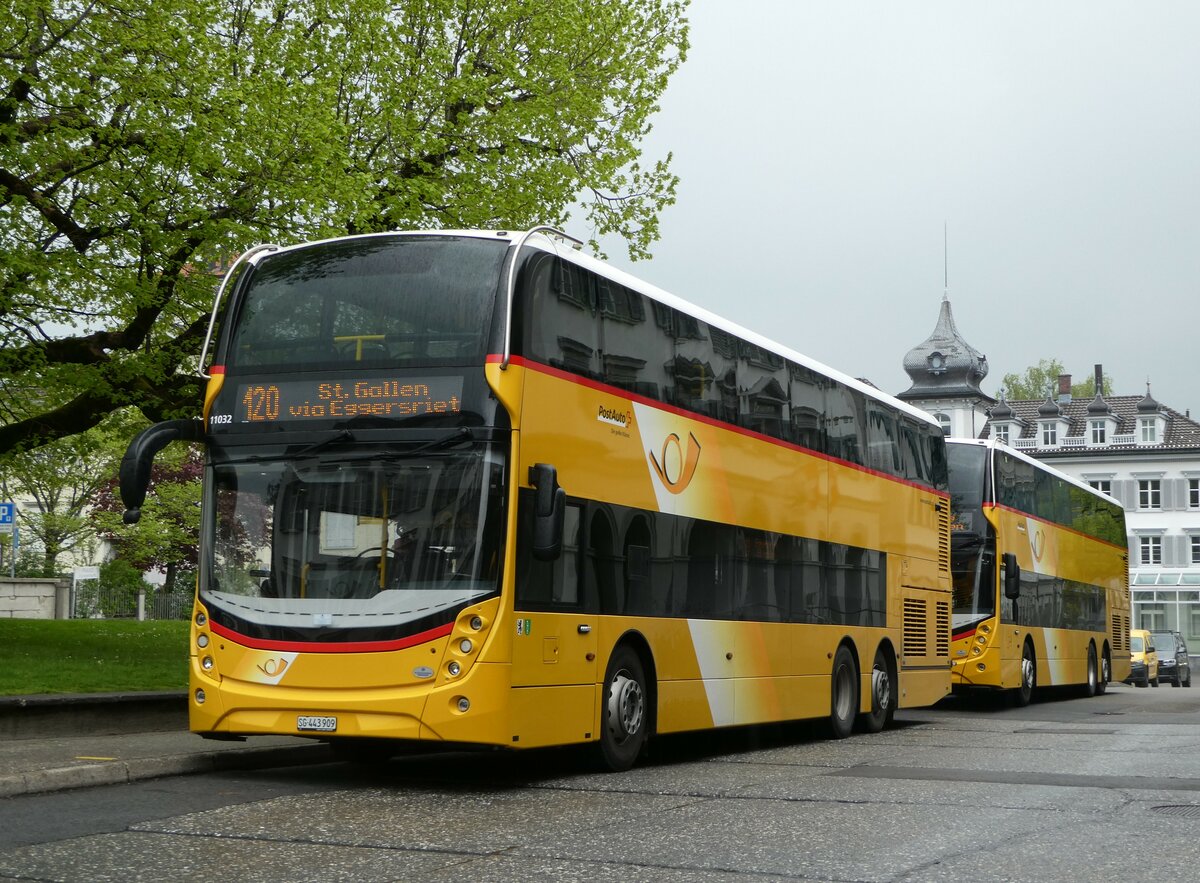 (250'092) - PostAuto Ostschweiz - SG 443'909/PID 11'032 - Alexander Dennis am 16. Mai 2023 in Heiden, Post