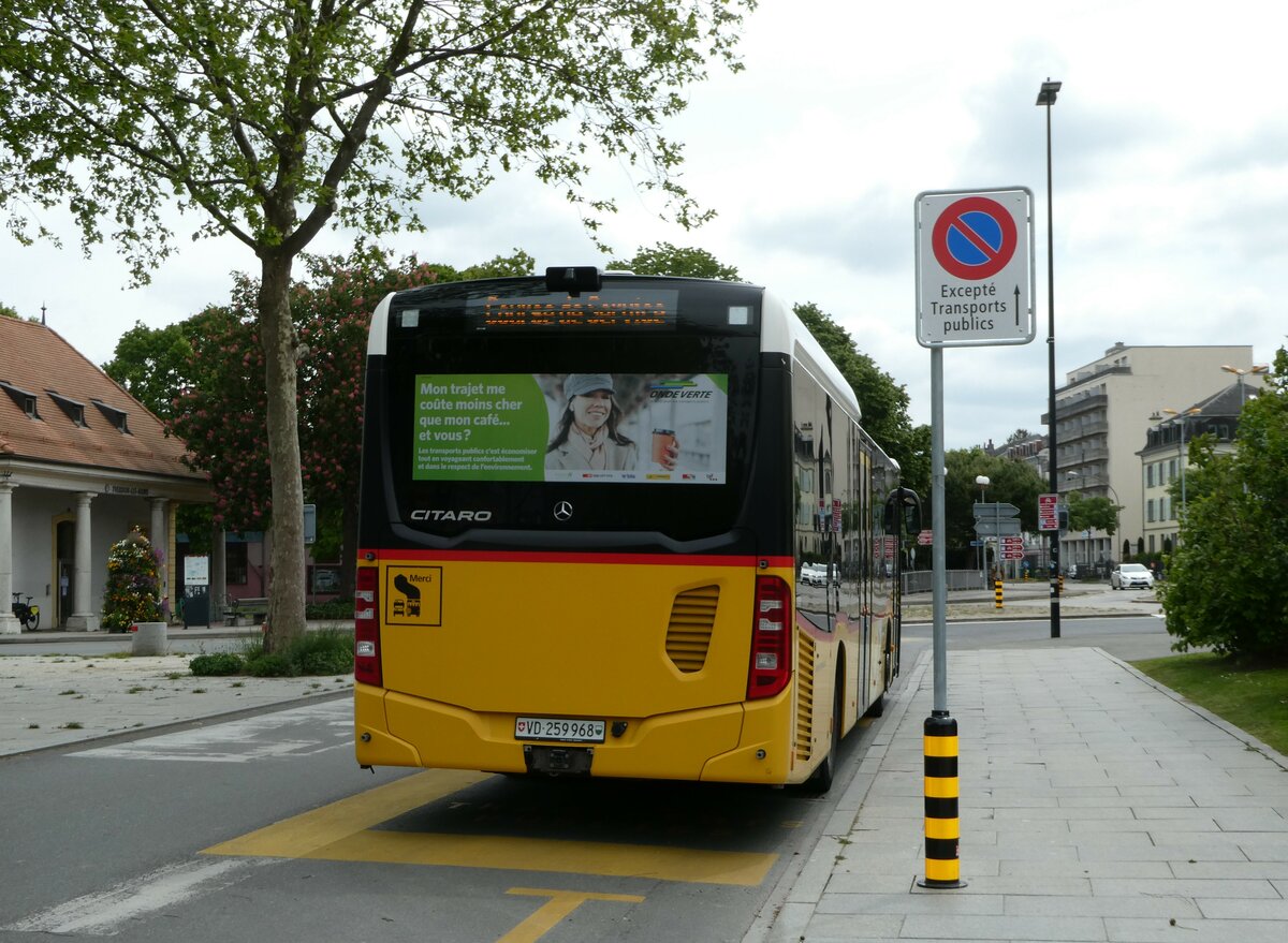 (250'169) - CarPostal Ouest - VD 259'968/PID 11'010 - Mercedes am 18. Mai 2023 beim Bahnhof Yverdon