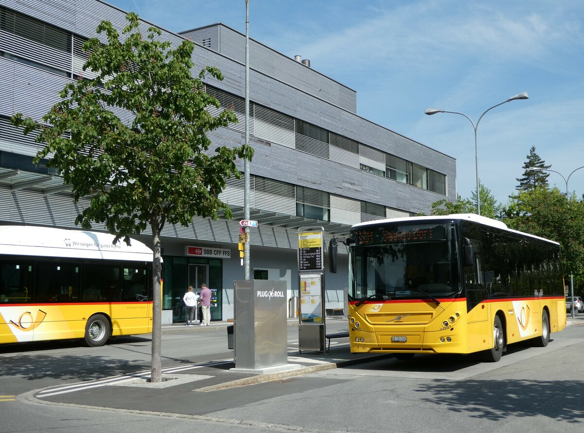 (250'750) - PostAuto Graubnden - GR 159'208/PID 10'466 - Volvo am 30. Mai 2023 beim Bahnhof Landquart