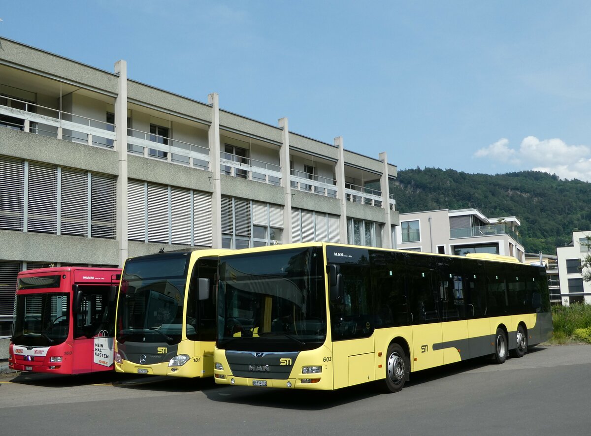 (251'652) - STI Thun - Nr. 603/BE 634'603 - MAN am 17. Juni 2023 in Thun, Garage