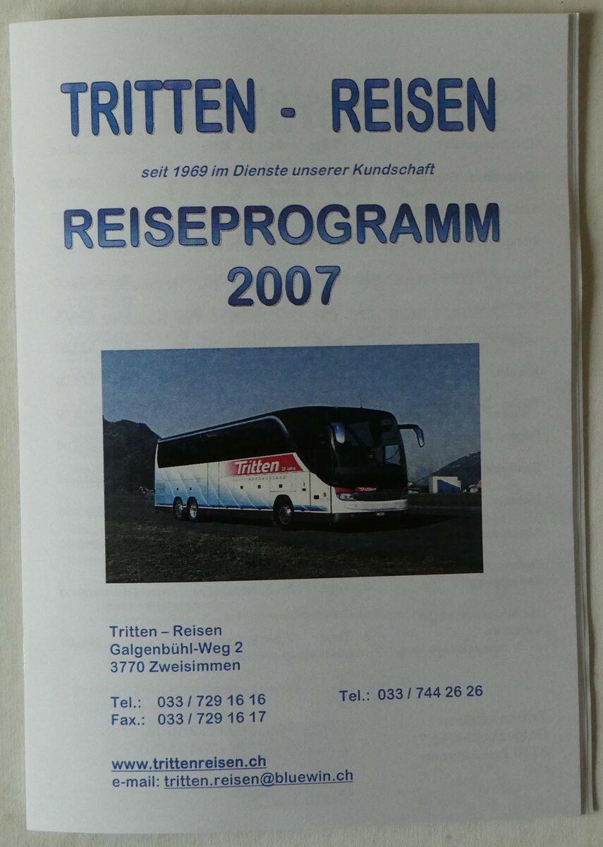(251'674) - Tritten-Reiseprogramm 2007 am 18. Juni 2023 in Thun