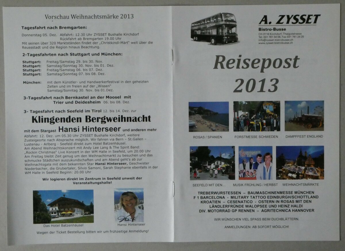 (252'250) - Zysset-Reisepost 2013 am 2. Juli 2023 in Thun