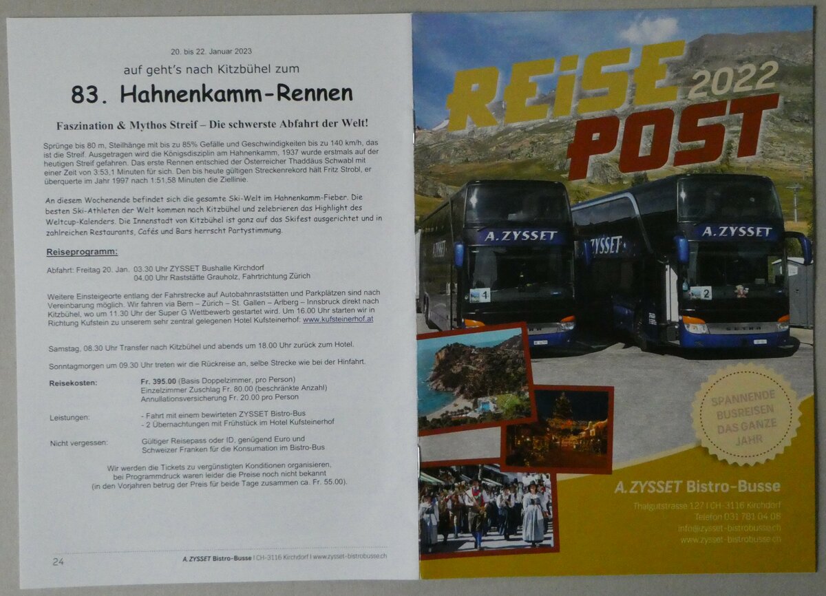 (252'252) - Zysset-Reisepost 2022 am 2. Juli 2023 in Thun