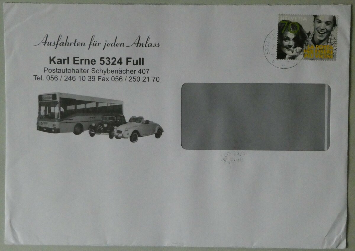 (252'916) - Erne-Briefumschlag vom 24. Mrz 1998 am 24. Juli 2023 in Thun