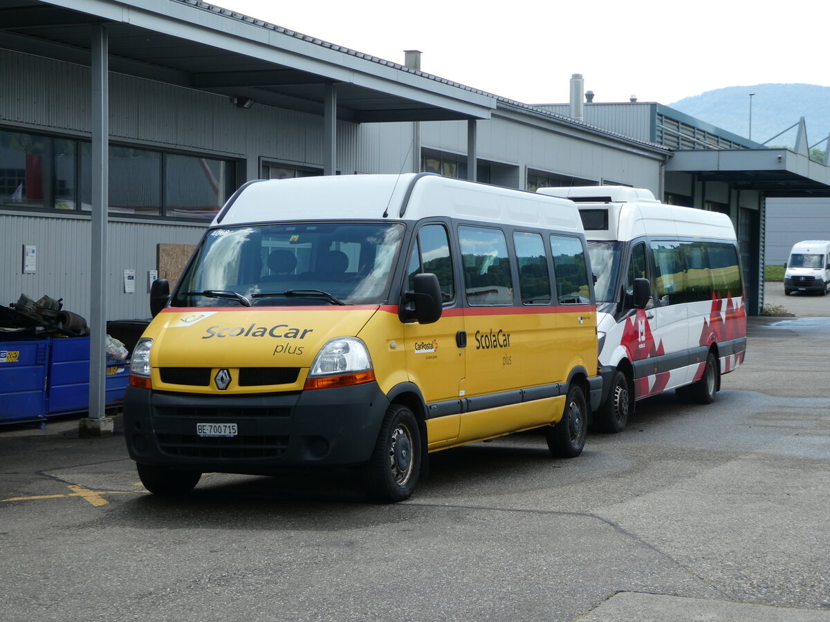 (253'694) - Tobler, Rebeuvelier - BE 700'715/PID 4068 - Renault (ex CarPostal Ouest) am 12. August 2023 in Develier, Postgarage 