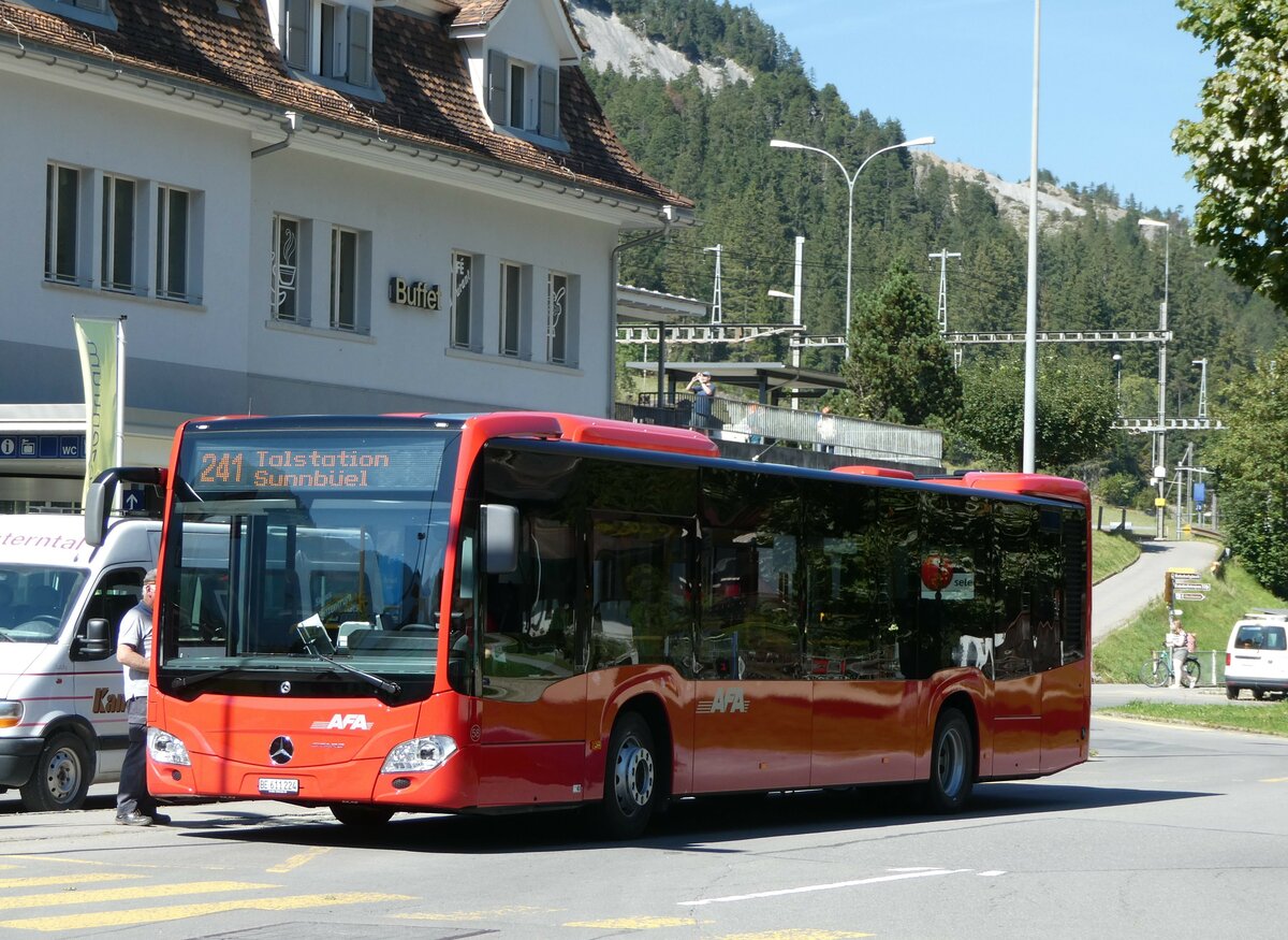 (254'845) - AFA Adelboden - Nr. 58/BE 611'224 - Mercedes am 6. September 2023 beim Bahnhof Kandersteg