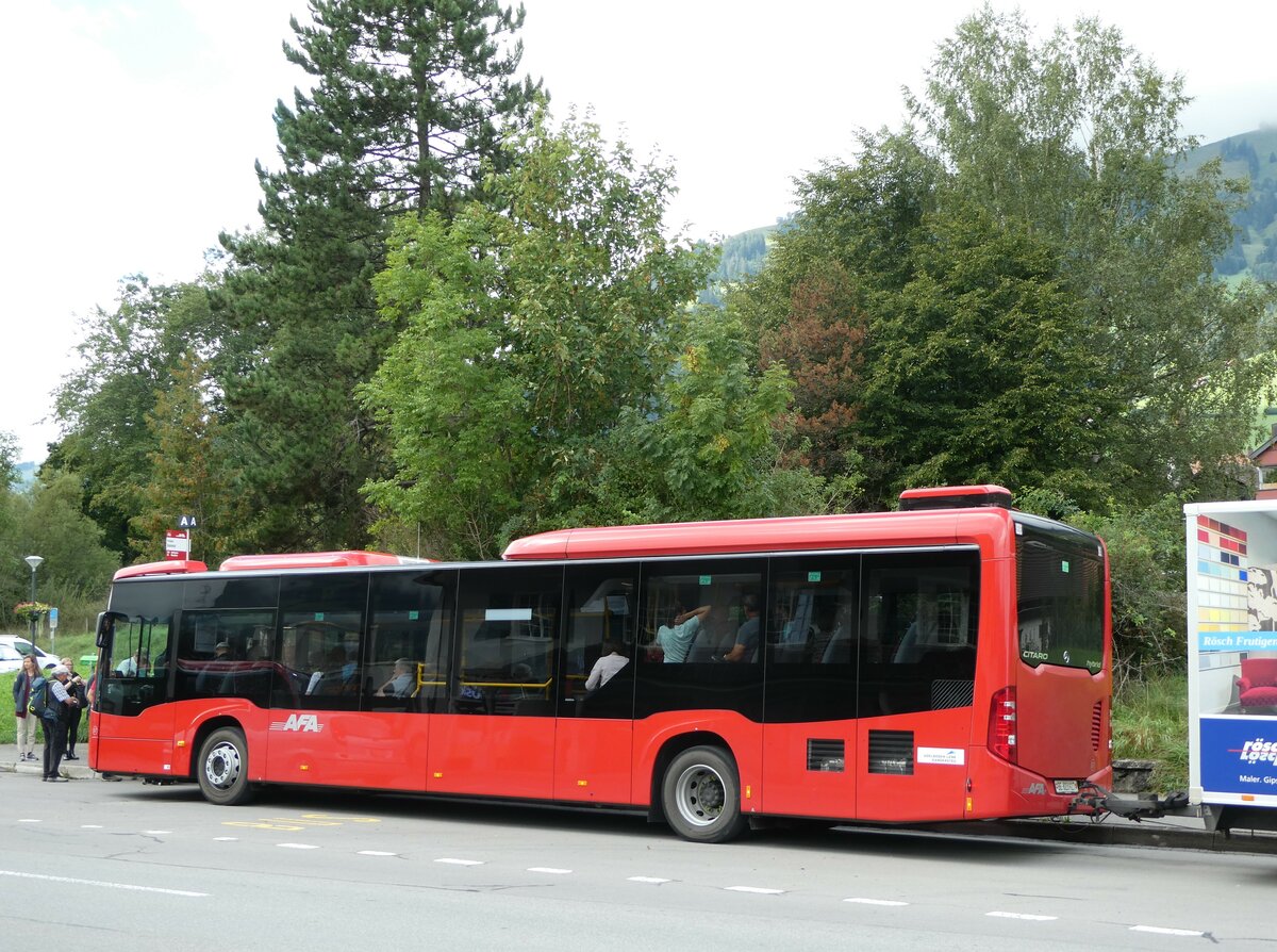 (255'186) - AFA Adelboden - Nr. 97/BE 823'927 - Mercedes am 14. September 2023 beim Bahnhof Frutigen