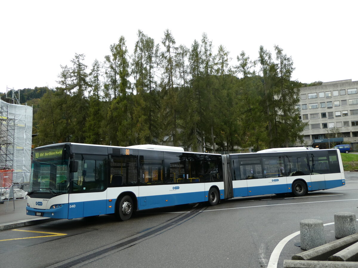 (256'229) - VBZ Z�rich - Nr. 540/ZH 730'540 - Neoplan am 21. Oktober 2023 in Z�rich, Triemlispital