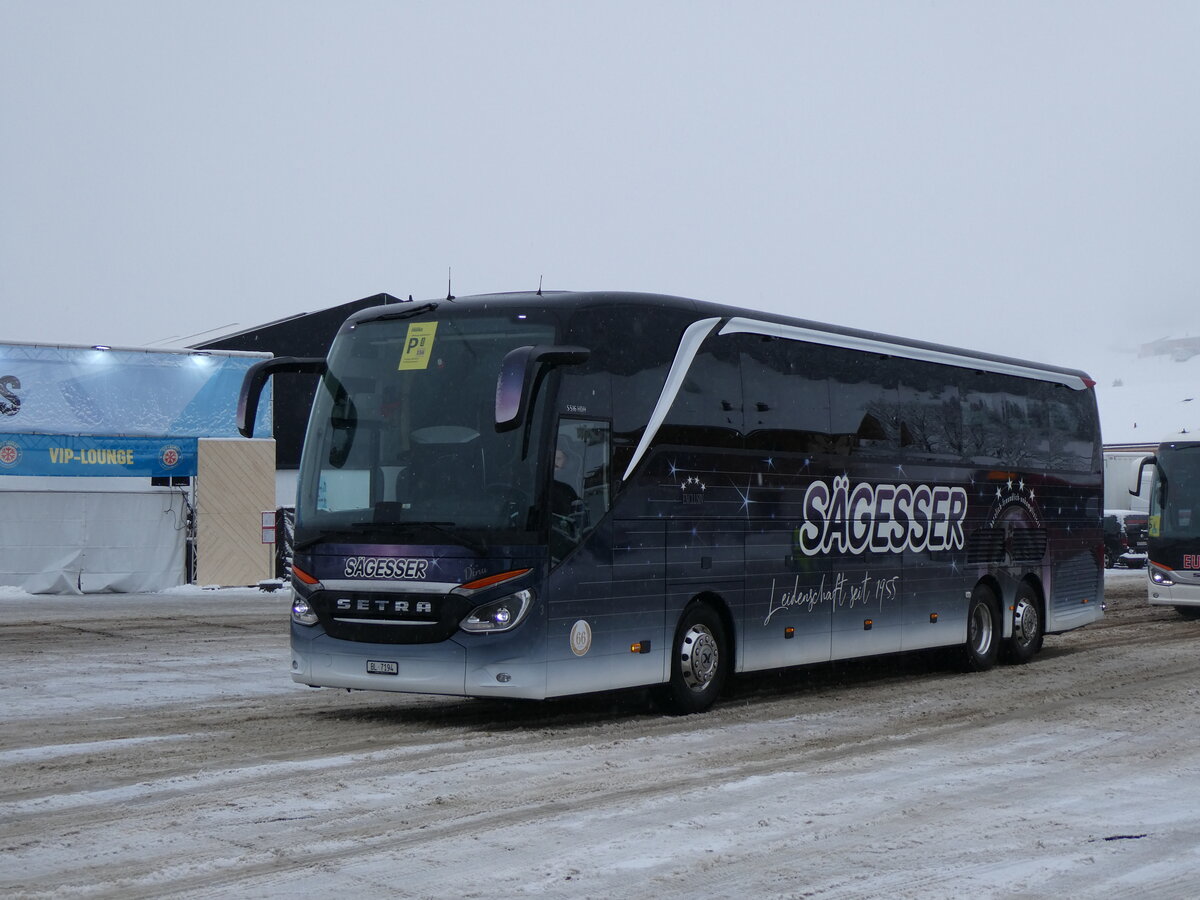 (258'245) - Sgesser, Wintersingen - Nr. 3/BL 7194 - Setra am 6. Januar 2024 in Adelboden, Weltcup