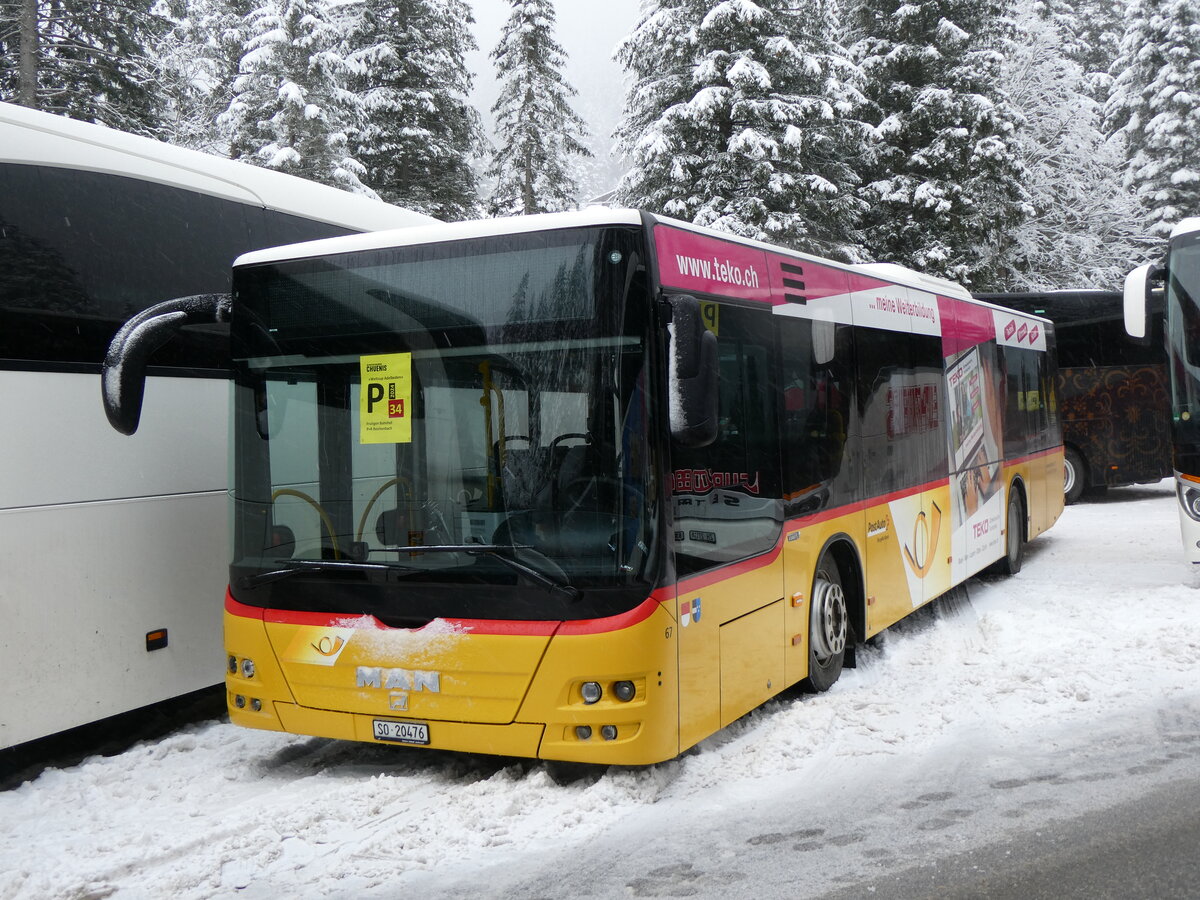 (258'302) - Wyss, Boningen - Nr. 67/SO 20'476/PID 10'834 - MAN am 6. Januar 2024 in Adelboden, Unter dem Birg