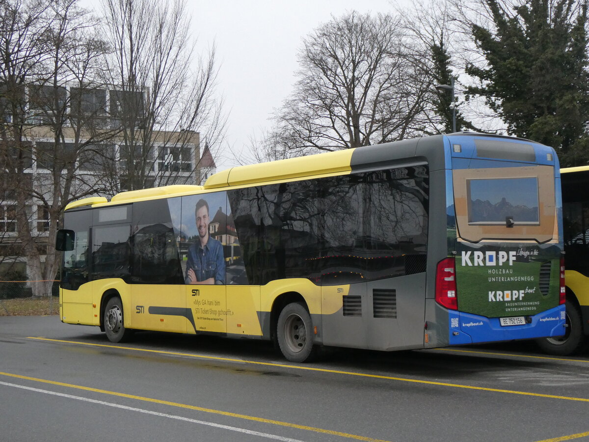 (258'565) - STI Thun - Nr. 156/BE 752'156 - Mercedes am 11. Januar 2024 bei der Schifflndte Thun