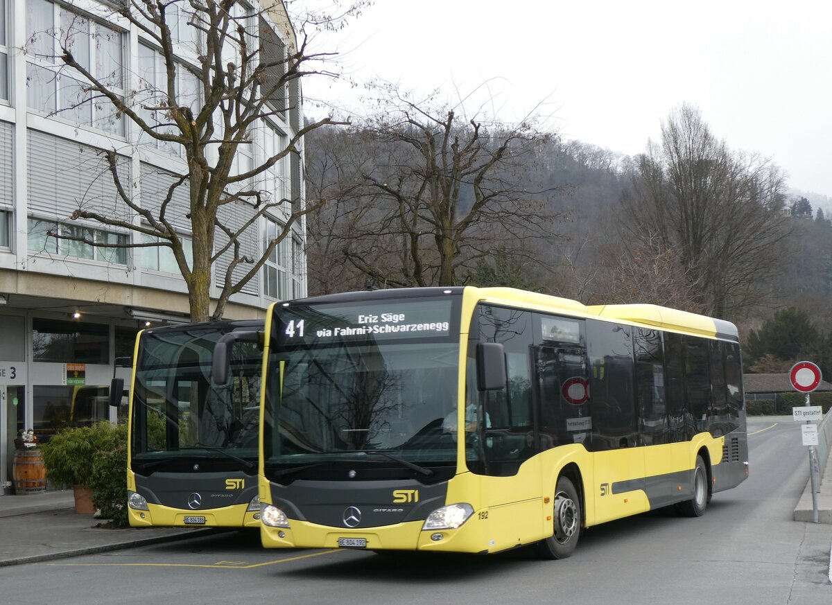 (258'669) - STI Thun - Nr. 192/BE 804'192 - Mercedes am 12. Januar 2024 bei der Schifflndte Thun