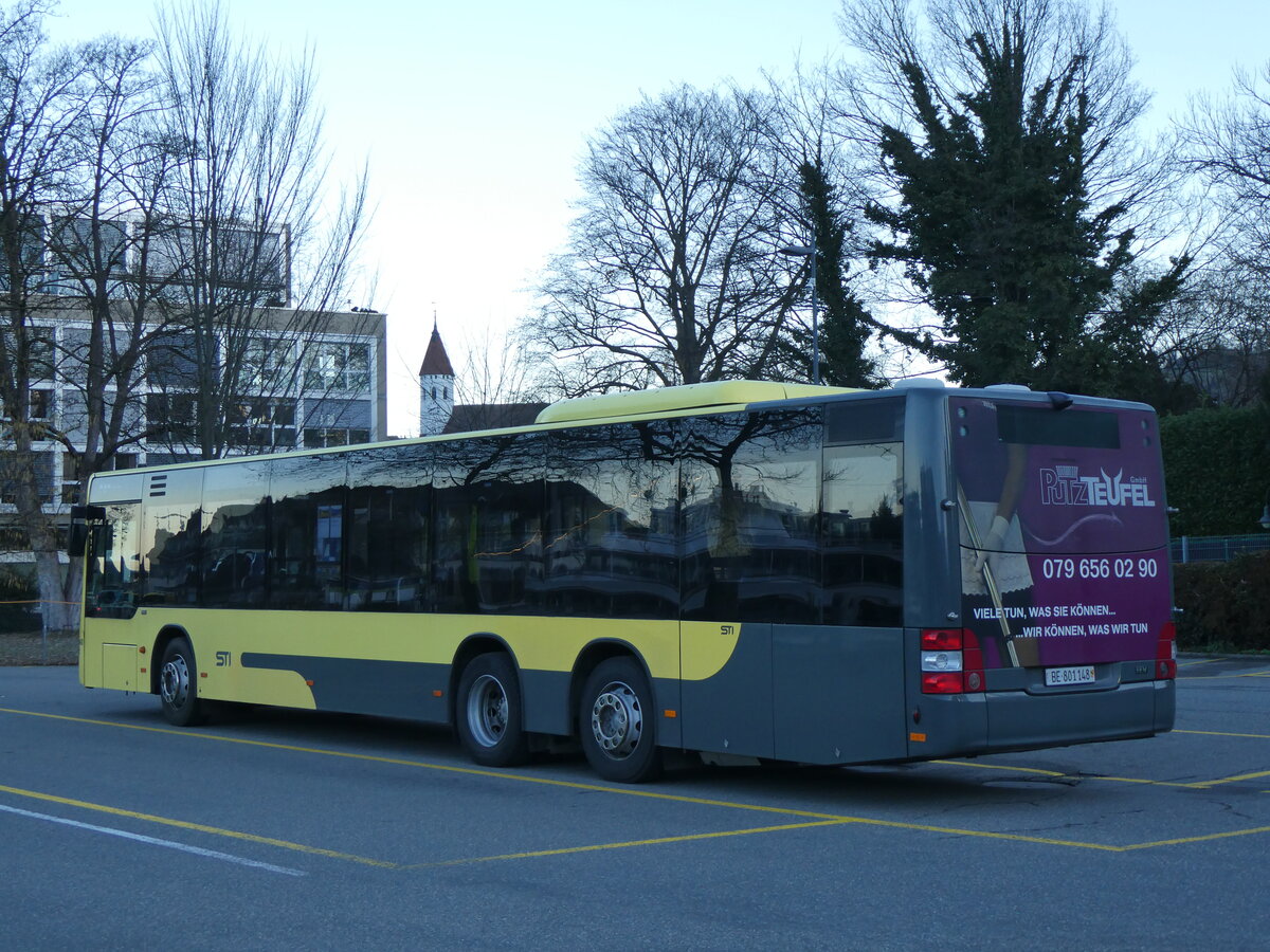 (259'068) - STI Thun - Nr. 148/BE 801'148 - MAN am 3. Februar 2024 bei der Schifflndte Thun