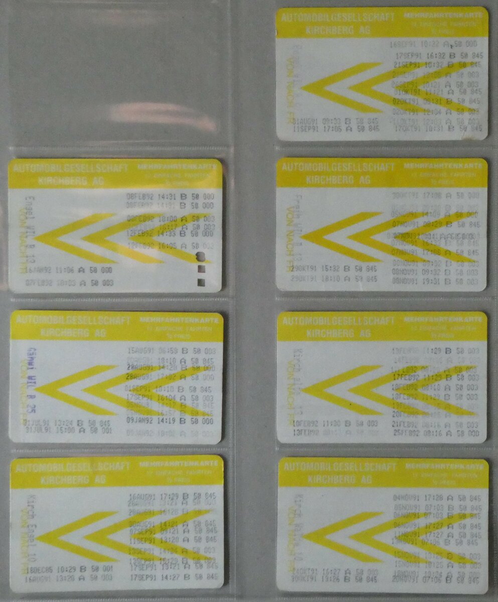 (259'271) - AKAG-Mehrfahrtenkarten am 11. Februar 2024 in Thun