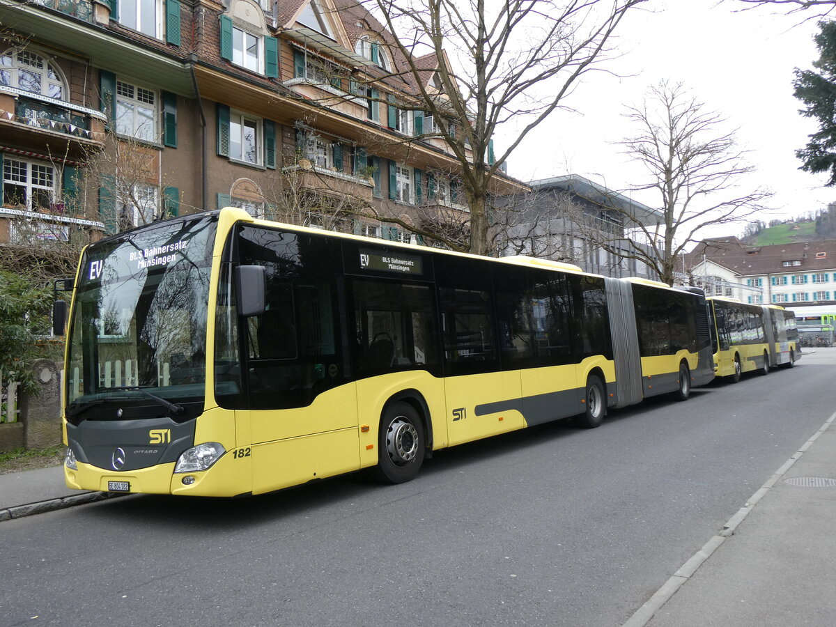 (260'251) - STI Thun - Nr. 182/BE 804'182 - Mercedes am 10. Mrz 2024 beim Bahnhof Thun (Kante X)