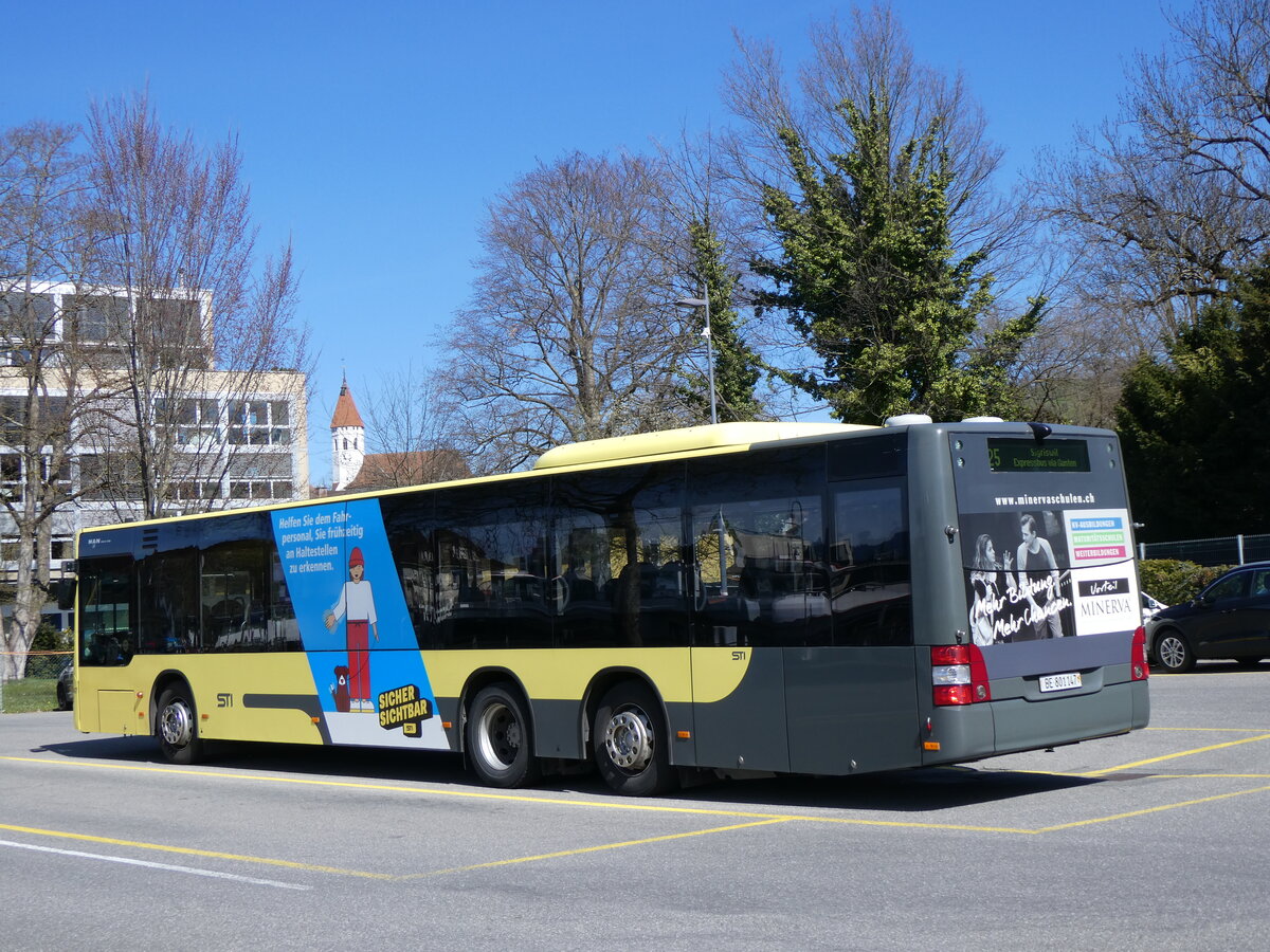 (260'684) - STI Thun - Nr. 147/BE 801'147 - MAN am 25. Mrz 2024 bei der Schifflndte Thun