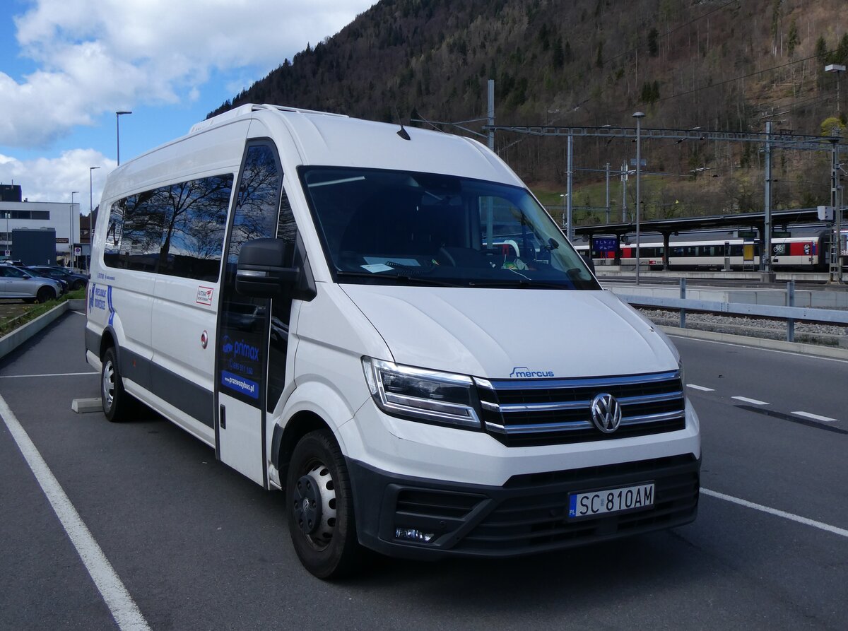 (260'945) - Aus Polen: Primax Trans, Poznan - SC 810AM - VW am 2. April 2024 beim Bahnhof Interlaken Ost