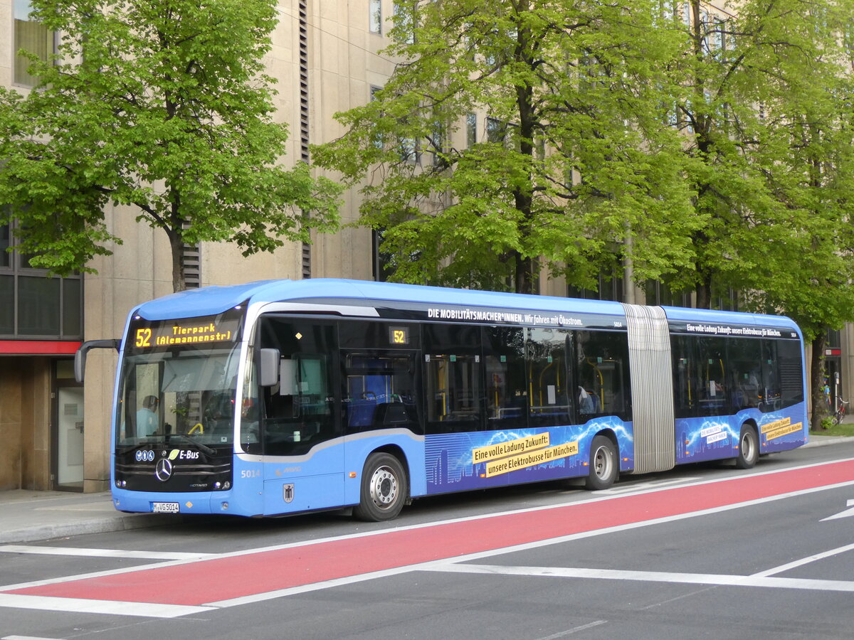 (261'434) - MVG Mnchen - Nr. 5014/M-VG 5014 - eMercedes am 14. April 2024 in Mnchen, Sendlinger Tor