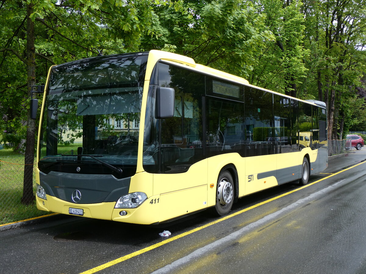 (262'757) - STI Thun - Nr. 411/BE 419'411 - Mercedes am 21. Mai 2024 bei der Schifflndte Thun