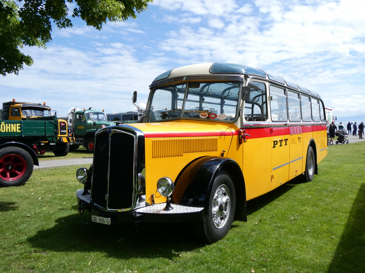 (262'997) - Altherr, Nesslau - SG 990 U - Saurer/Tscher (ex Buchli, Versam) am 25. Mai 2024 in Arbon, Arbon Classics