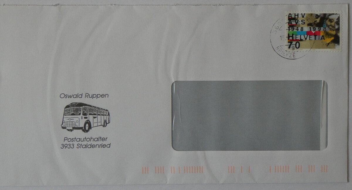 263'161) - Ruppen-Briefumschlag vom 15. Juli 1998 am 26. Mai 2024 in Thun