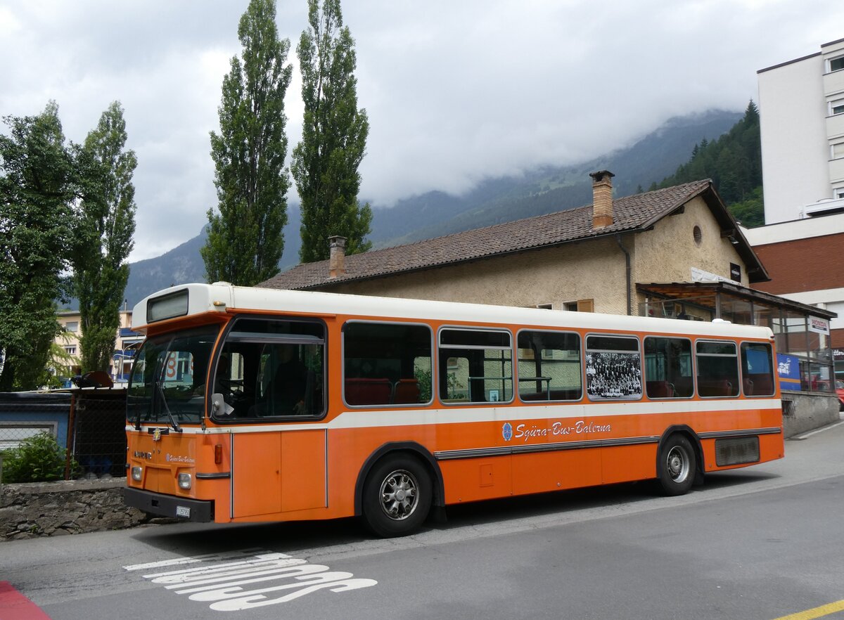 (263'569) - Sgura-Bus, Balerna - TI 257'950 - Saurer/Hess (ex AMSA Chiasso Nr. 15) am 9. Juni 2024 in Faido, Via saresc