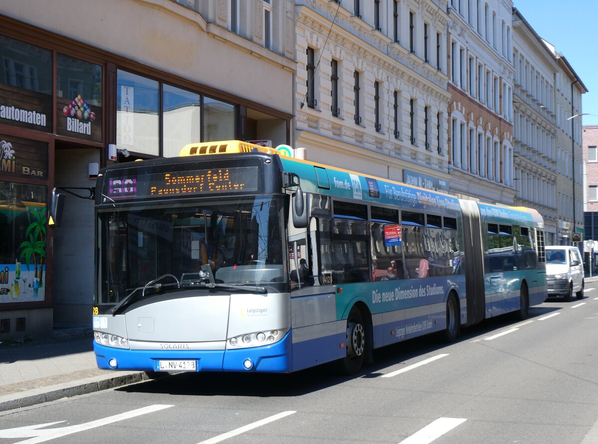 (264'438) - LVB Leipzig - Nr. 14'128/L-NV 4128 - Solaris am 9. Juli 2024 in Leipzig, G.-Schumann-/Lindenthaler Strasse