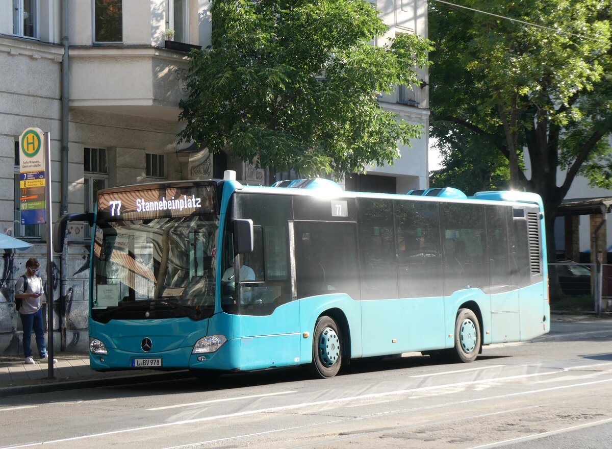 (264'535) - VarioBus, Leipzig - L-BV 978 - Mercedes am 10. Juli 2024 in Leipzig, Sellerhausen, Emmausstrasse