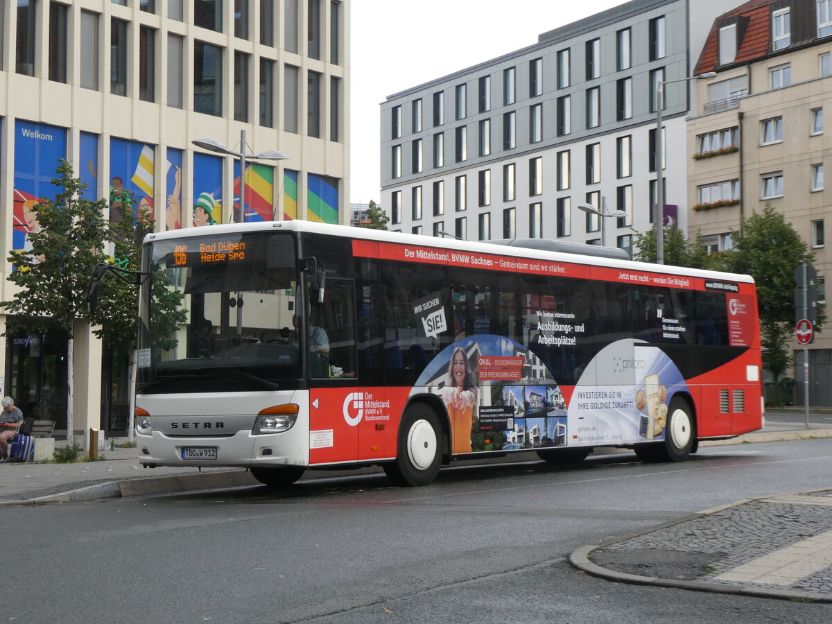 (264'642) - Auto-Webel, Delitzsch - TDO-W 912 - Setra am 10. Juli 2024 beim Hauptbahnhof Leipzig