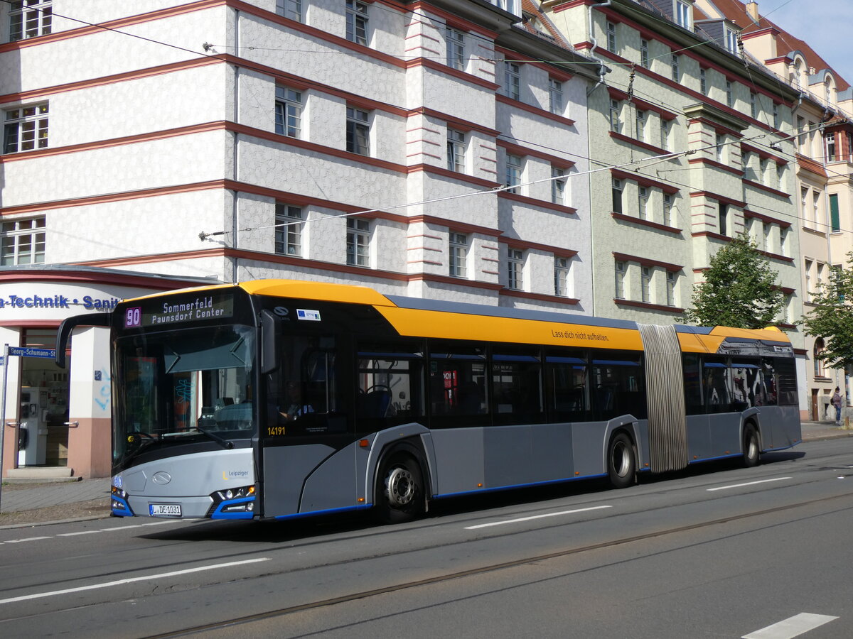 (264'656) - LVB Leipzig - Nr. 14'191/L-DE 1031 - Solaris am 11. Juli 2024 in Leipzig, Wahren