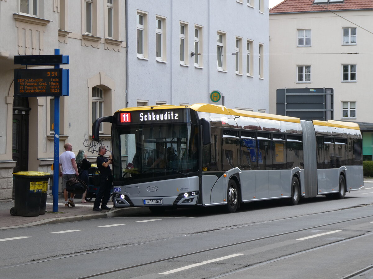 (264'666) - LVB Leipzig - Nr. 14'269/L-DE 1046 - Solaris am 11. Juli 2024 in Leipzig, Wahren