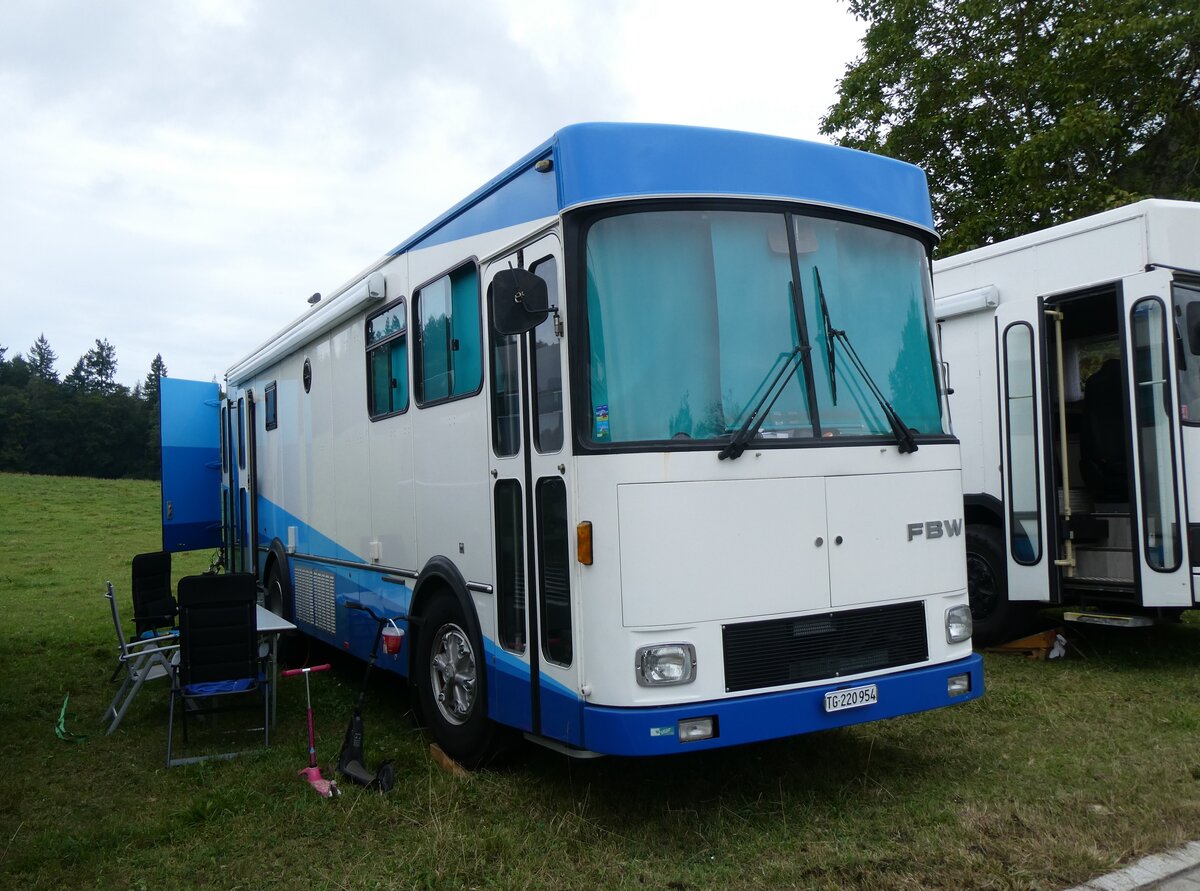 (265'874) - Wegmller, Elgg - TG 220'954 - FBW/FHS (ex Migros, Bern Nr. 2) am 17. August 2024 in Neuhausen, Langriet