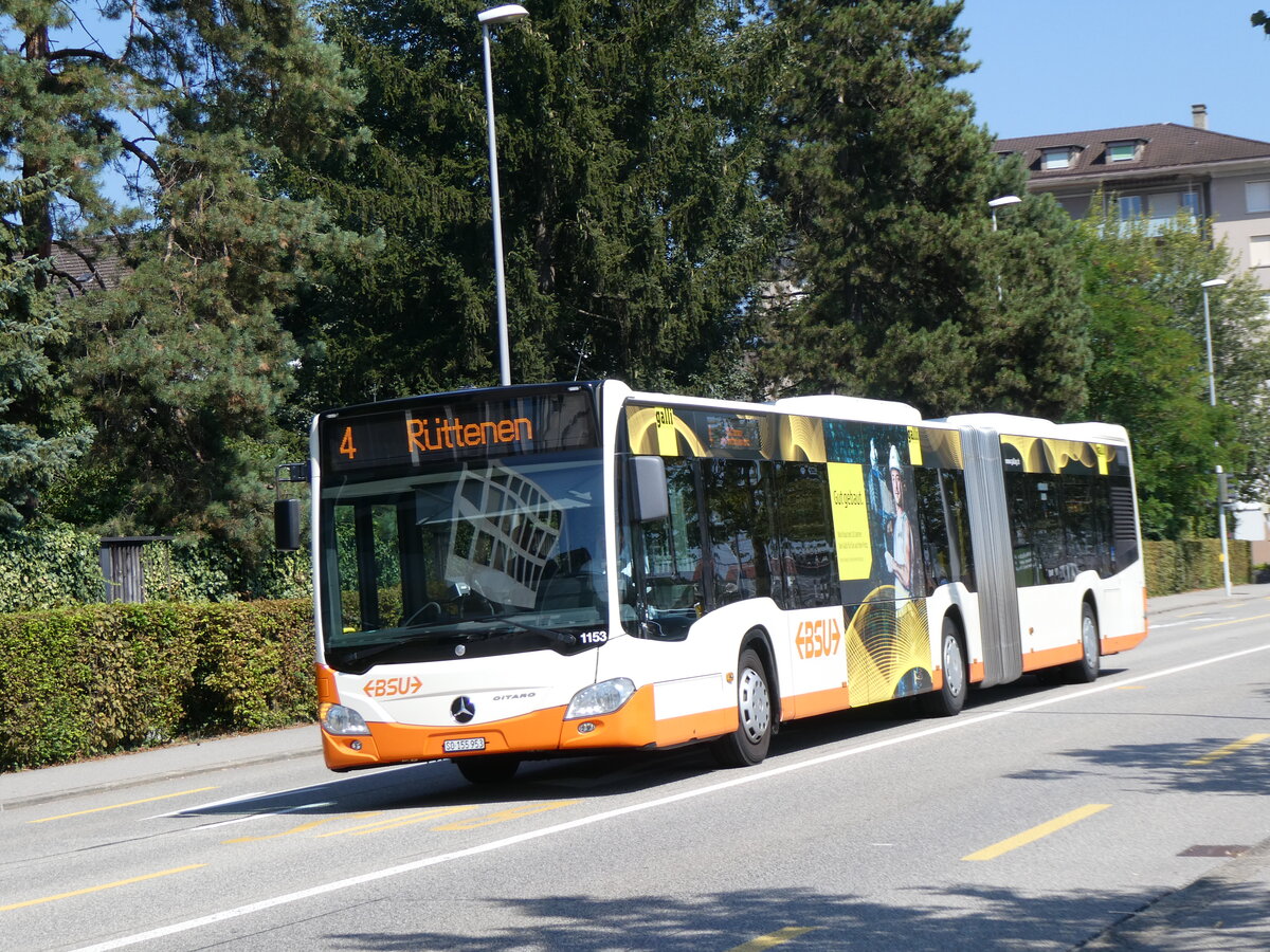 (266'291) - BSU Solothurn - Nr. 1153/SO 155'953 - Mercedes (ex Nr. 53) am 29. August 2024 beim Hauptbahnhof Solothurn