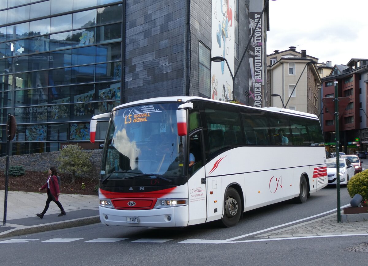 (267'154) - CIA Andorra la Vella - F4073 - MAN/Beulas am 17. September 2024 in La Massana, Centre de la Vila