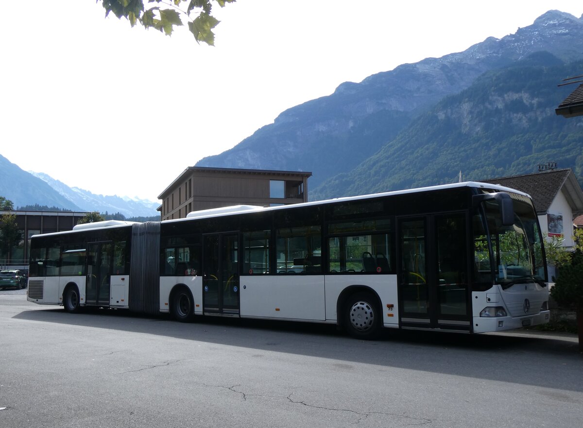 (267'425) - Eurobus, Arbon - Nr. 73/TG 229'684/PID 4235 - Mercedes (ex Nr. 8) am 22. September 2024 beim Bahnhof Meiringen