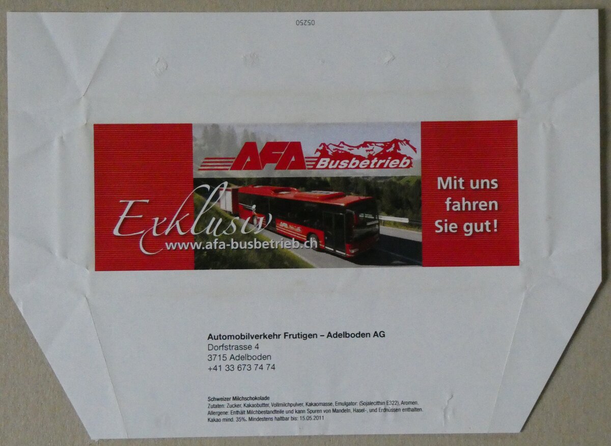 (267'540) - AFA Busbetrieb Exklusiv-Schokolade am 26. September 2024 in Thun