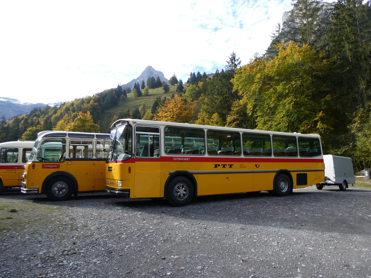 (268'031) - Schmid, Thrishaus - BE 26'206 - Saurer/Tscher (ex P 24'244) am 12. Oktober 2024 in Kiental, Loosplattenalp