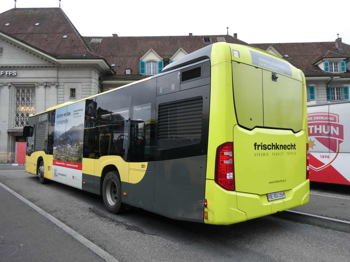 (268'246) - STI Thun - Nr. 186/BE 804'186 - Mercedes am 19. Oktober 2024 beim Bahnhof Thun