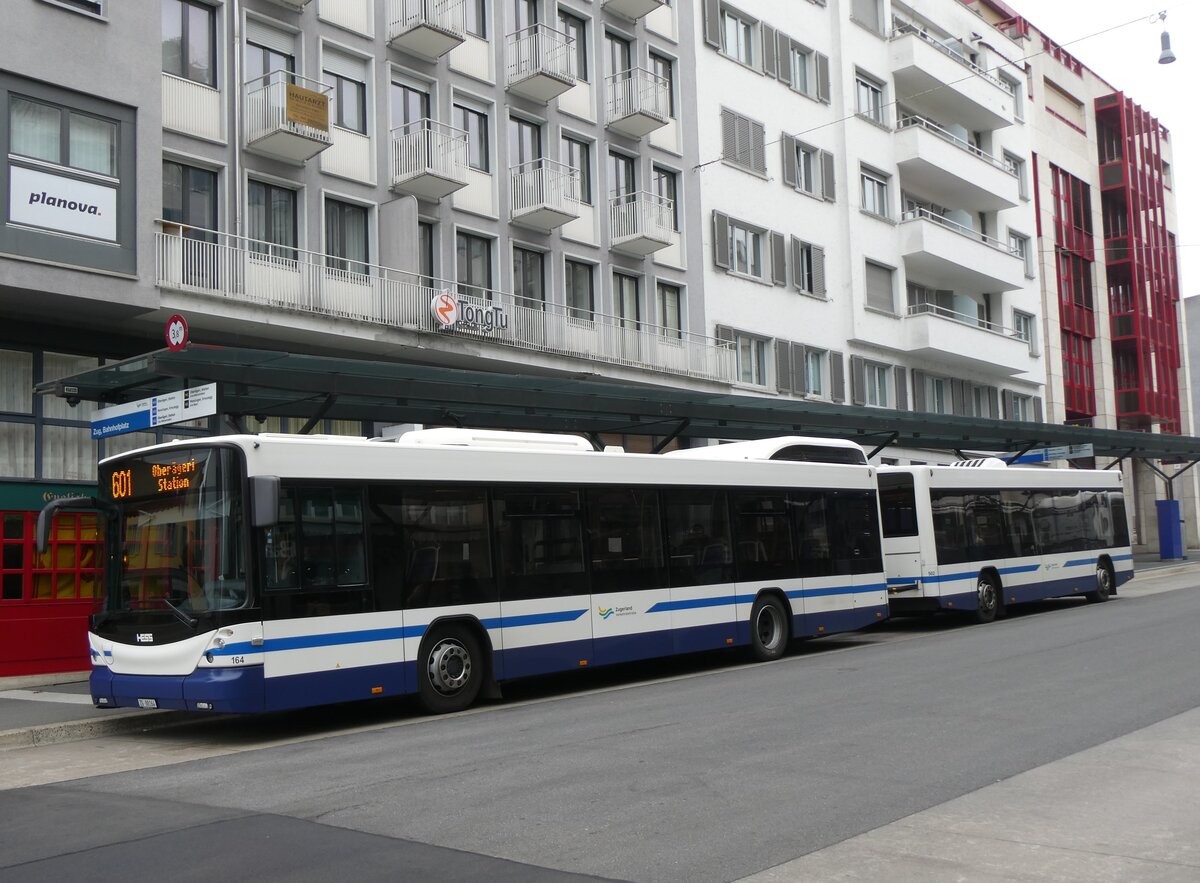 (269'065) - ZVB Zug - Nr. 164/ZG 88'164 - Hess am 9. November 2024 beim Bahnhof Zug