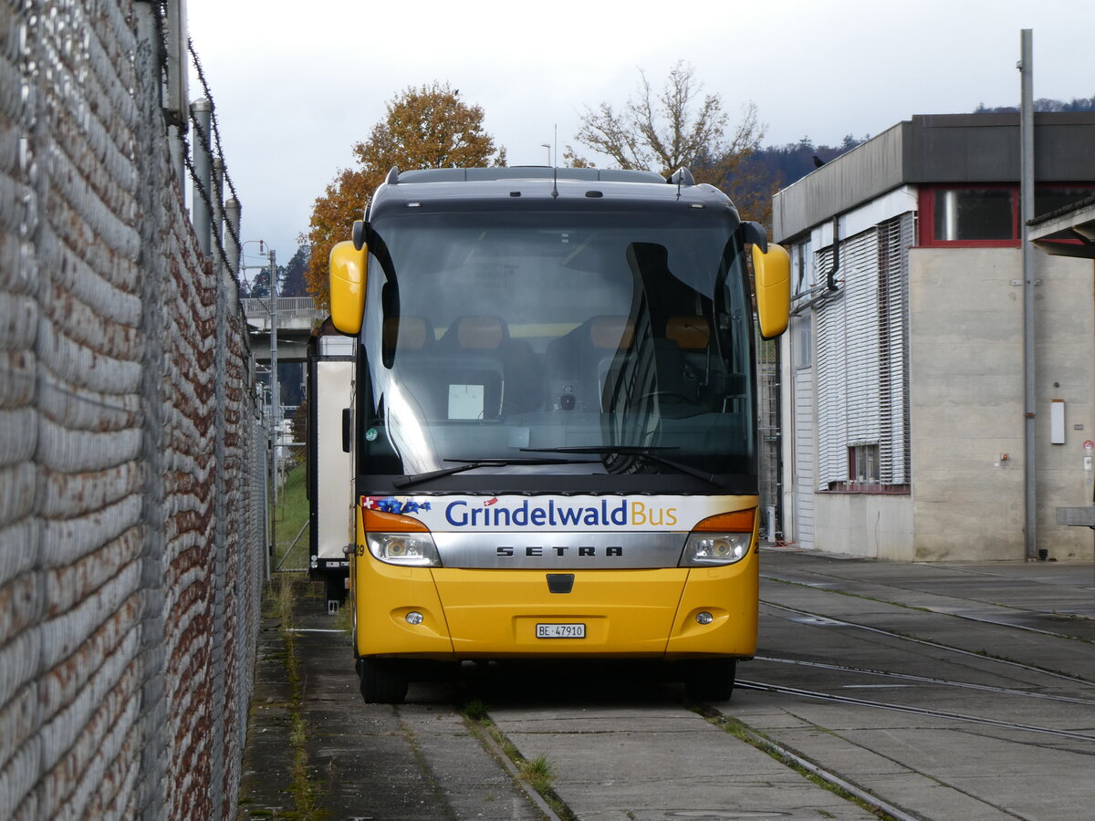 (269'144) - GrindelwaldBus, Grindelwald - Nr. 29/BE 47'910 - Setra am 12. November 2024 in Steffisburg, Cremo