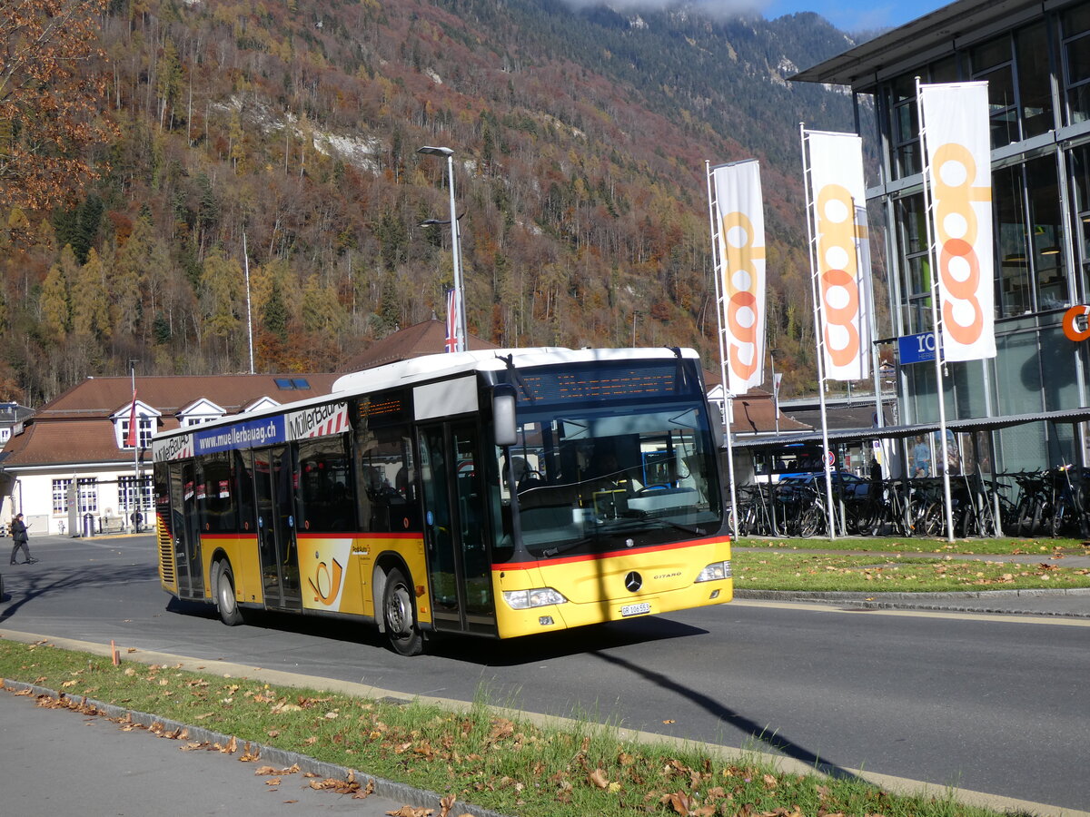 (269'180) - PostAuto Graubnden - GR 106'553/PID 4629 - Mercedes (ex PostAuto Nordschweiz) am 14. November 2024 beim Bahnhof Interlaken Ost
