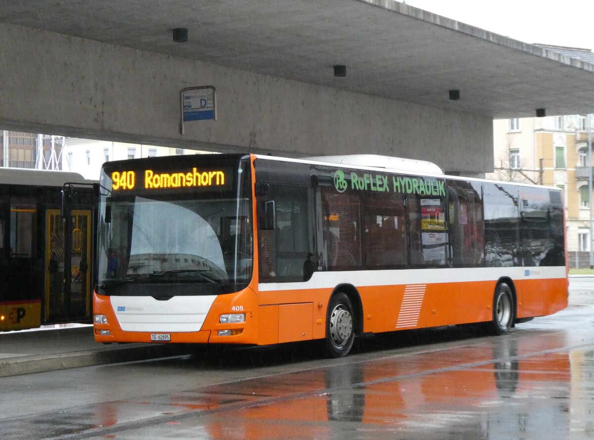 (269'410) - BOTG Amriswil - Nr. 405/TG 62'895 - MAN (ex Nr. 5) am 28. November 2024 in Arbon, Bushof