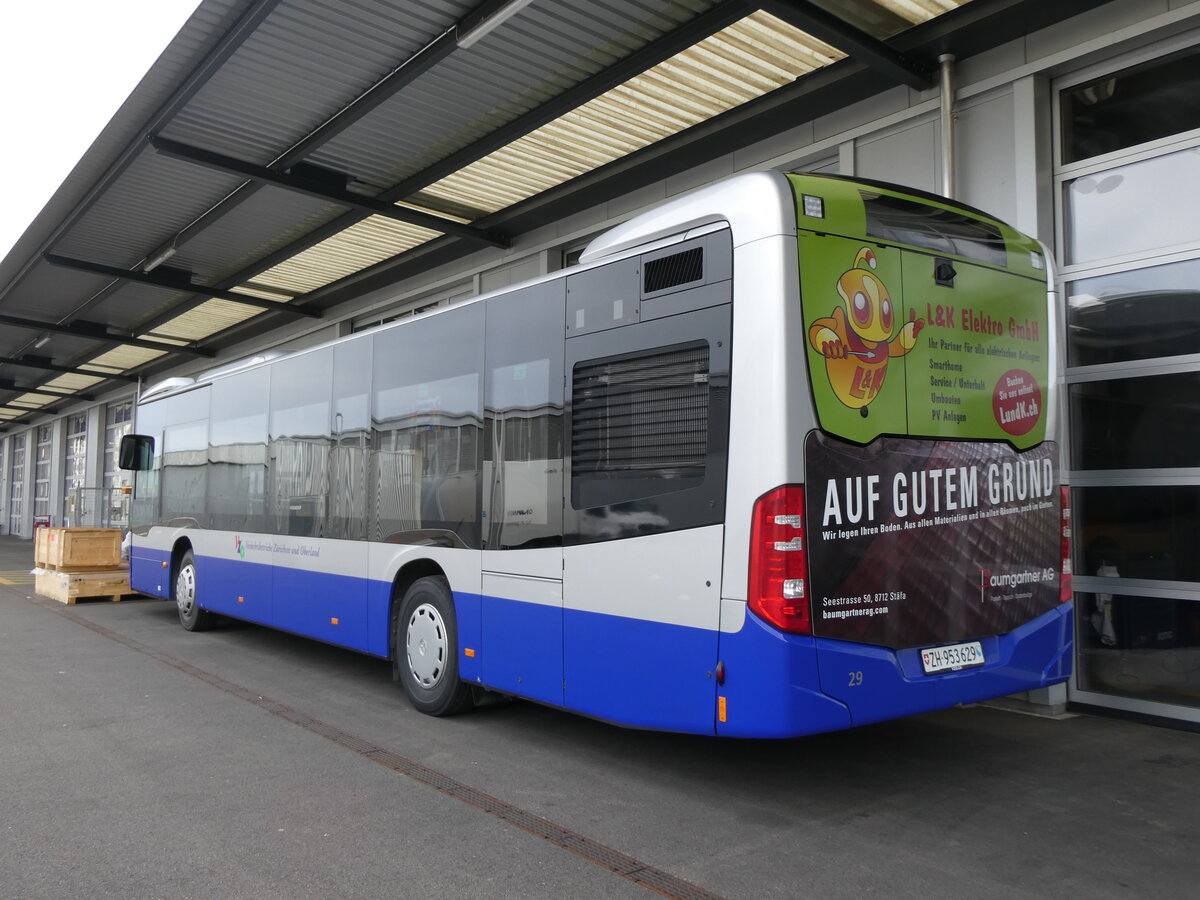 (269'683) - VZO Gr�ningen - Nr. 29/ZH 953'629 - Mercedes am 7. Dezember 2024 in Winterthur, Daimler Buses