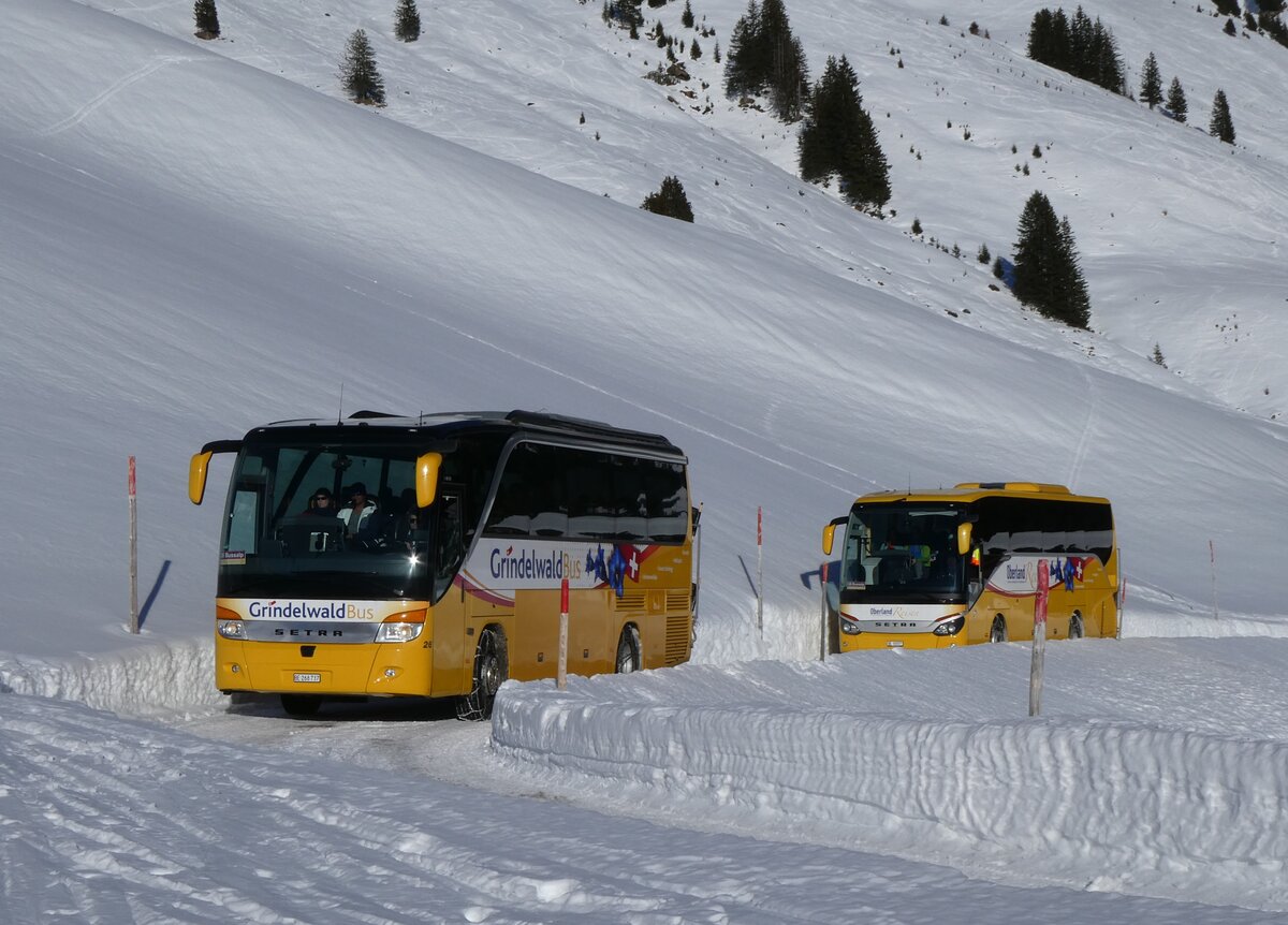(270'374) - GrindelwaldBus, Grindelwald - Nr. 26/BE 268'737 - Setra am 29. Dezember 2024 auf der Bussalp