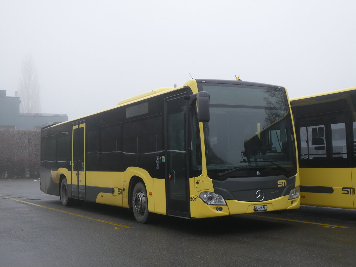 (270'466) - STI Thun - Nr. 501/BE 408'501 - Mercedes am 31. Dezember 2024 bei der Schiffl�ndte Thun