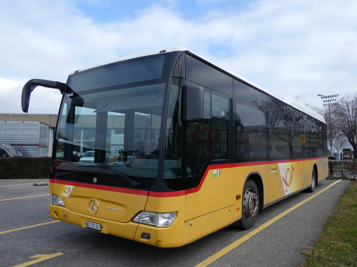 (271'585) - CarPostal Ouest - VD 335'347/PID 4640 - Mercedes am 1. Februar 2025 in Yverdon, Garage